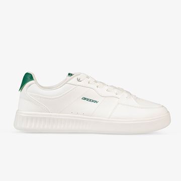 کفش روزمره مردانه طرح سامبا (شیری/سبز) با طراحی ترند ۲۰۲۵، مناسب استایل کژوال و اسکیت‌بوردینگ، دارای رویه تنفس‌پذیر و کفی انعطاف‌پذیر، راحت و مناسب پیاده‌روی و فعالیت‌های روزانه.