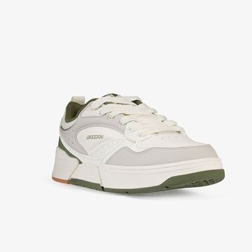 کفش روزمره مردانه سفید و سبز اورجینال برند QD مناسب استایل کژوال و شیک ۲۰۲۵