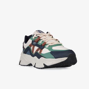 کفش روزمره مردانه QD شیری و سبز مدل QHL043251406E  خرید کفش ورزشی QD مردانه سبک و شیک سایز 41 تا 45  کتانی مردانه شیری و سبز QD کژوال و بادوام  کفش روزمره اورجینال مردانه QD