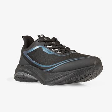 کفش دویدن مردانه QD مشکی مدل HBM33240210  خرید کفش ورزشی QD مردانه با کفی Q-Kungfu Turbo  کتانی مشکی مردانه QD سبک و بادوام  کفش دویدن و پیاده‌روی مردانه QD اورجینال